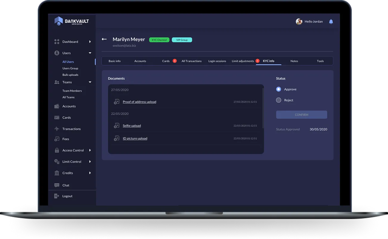 Compliant profile data storing feature
